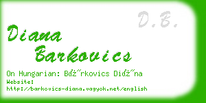 diana barkovics business card